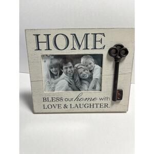 HOME “Bless our home with love and‎ laughter” 4x6 pic Frame NEW 9.5x8 inch frame